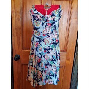 Trashy Diva Trixie Halter Dress in Pearl Harbor - S